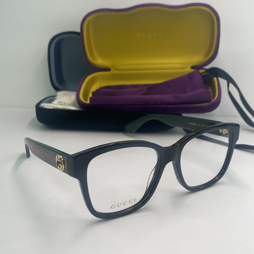 New Authentic Gucci Oversized GG0038ON 011 Eyeglasses